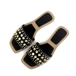 Wholesale 16 Pairs Womens Fashion Rivet Slippers