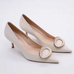 Soft Pointed Toe Leather Womens High Heels